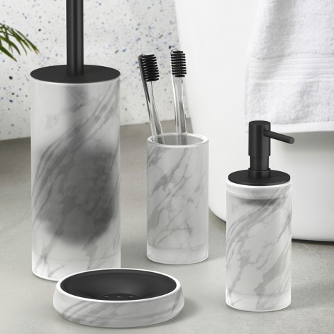 Accessoires de salle de bains porte-savon verre dépoli porte-brosse à dents Marmor Promotion