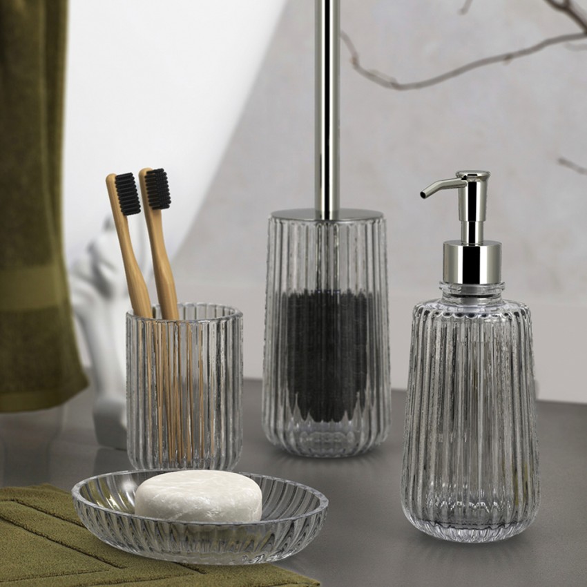 Accessoires de salle de bain porte-brosses porte-savon distributeur en verre Retro Promotion Accessoires de salle de bain porte-brosses porte-savon distributeur en verre Retro Promotion