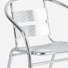 Chaise de bar jardin restaurant empilable en aluminium avec accoudoirs Sunday Réductions