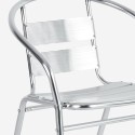 Set Bliss van 2 aluminium stoelen met tafel 70x70cm voor tuin, terras of bar  Korting