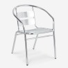 Set Bliss van 2 aluminium stoelen met tafel 70x70cm voor tuin, terras of bar  Aanbod