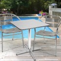 Set Bliss van 2 aluminium stoelen met tafel 70x70cm voor tuin, terras of bar  Verkoop