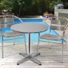 Table ronde 70cm + 2 chaises en aluminium pour bar et jardin extérieur Fizz Vente