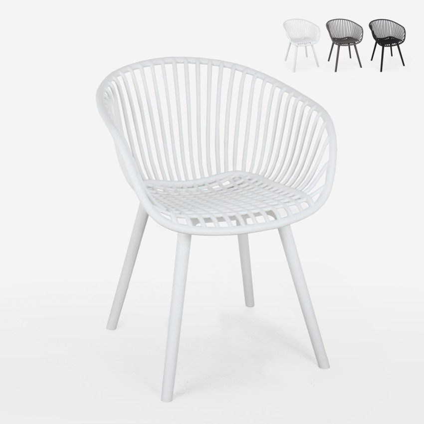 Moderne stoel Philis met armleuningen voor tuin, keuken of eetkamer Kortingen Moderne stoel Philis met armleuningen voor tuin, keuken of eetkamer Kortingen