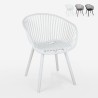 Chaise de jardin cuisine salle à manger moderne avec accoudoirs Philis Réductions