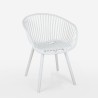 Chaise de jardin cuisine salle à manger moderne avec accoudoirs Philis 