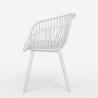 Chaise de jardin cuisine salle à manger moderne avec accoudoirs Philis 