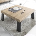 Table basse carrée 86 x 86 cm en bois pour salon Dachshund Palma Promotion