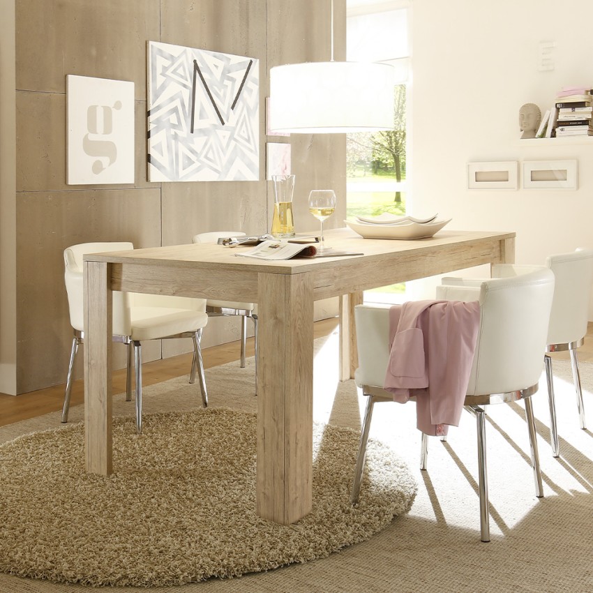 Uitschuifbare eettafel keuken eikenhout 90x137-185 cm Toko Palma Aanbieding Uitschuifbare eettafel keuken eikenhout 90x137-185 cm Toko Palma Aanbieding