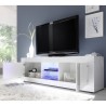 Meuble TV de salon moderne blanc brillant 2 portes Nolux Wh Basic Choix