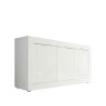 Witte glanzende dressoir 3 deuren woonkamermodel 160cm Modis Wh Basic Aanbod