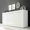 Witte glanzende dressoir 3 deuren woonkamermodel 160cm Modis Wh Basic Kortingen