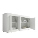Witte glanzende dressoir 3 deuren woonkamermodel 160cm Modis Wh Basic Korting