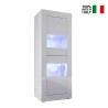 Vitrinekast wit hoogglans modern design woonkamer Nina Wh Basic Verkoop
