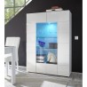 Vitrine à 2 portes en verre blanc brillant moderne salon 121 x 166 cm Murano Wh Catalogue