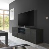 Antraciet TV-meubel woonkamer 2 deurs lade Tecum Rt Dama Model
