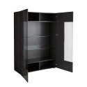 Moderne antracietkleurige vitrinekast 121x166cm met 2 glazen deuren Murano Rt Catalogus
