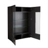 Moderne antracietkleurige vitrinekast 121x166cm met 2 glazen deuren Murano Rt Catalogus