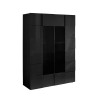 Moderne antracietkleurige vitrinekast 121x166cm met 2 glazen deuren Murano Rt Kortingen