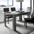 Uitschuifbare tafel 90x137-185cm glanzend antraciet modern Fly Dama Aanbieding