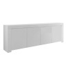 Buffetkast 4 deuren woonkamer 210cm wit glanzend hout Amalfi Wh XL Aanbod