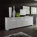 Buffetkast 4 deuren woonkamer 210cm wit glanzend hout Amalfi Wh XL Aanbieding