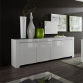 Buffetkast 4 deuren woonkamer 210cm wit glanzend hout Amalfi Wh XL Aanbieding
