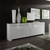 Buffetkast 4 deuren woonkamer 210cm wit glanzend hout Amalfi Wh XL Aanbieding