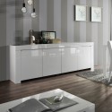 Buffetkast 4 deuren woonkamer 210cm wit glanzend hout Amalfi Wh XL Korting
