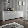 Buffetkast 4 deuren woonkamer 210cm wit glanzend hout Amalfi Wh XL Korting