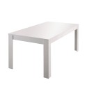 Uitschuifbare moderne witte glanzende tafel 90x137-185cm Lit Amalfi Aanbod