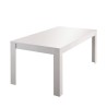 Uitschuifbare moderne witte glanzende tafel 90x137-185cm Lit Amalfi Aanbod
