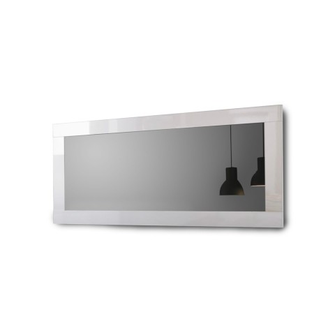 Miroir blanc brillant 75 x 170 cm mur entrée salon Miro Amalfi Promotion