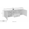 Meuble TV 2 portes tiroir bois design à carreaux Tecum Sm Dama Catalogue
