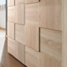 Hoge houten buffetkast met dambordpatroon 2 deuren Dama Lola Sm Korting