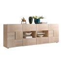 Houten dressoir 241cm in eiken met 2 deuren en 4 lades Dama Sm L Aanbod