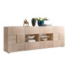 Houten dressoir 241cm in eiken met 2 deuren en 4 lades Dama Sm L Aanbod