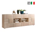 Houten dressoir 241cm in eiken met 2 deuren en 4 lades Dama Sm L Verkoop