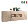 Houten dressoir 241cm in eiken met 2 deuren en 4 lades Dama Sm L Verkoop