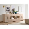 Houten dressoir 241cm in eiken met 2 deuren en 4 lades Dama Sm L Korting