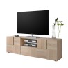 Meuble TV 2 portes tiroir bois design à carreaux Tecum Sm Dama Offre