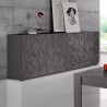 Buffet contemporain 241cm 4 portes gris brillant Prisma Rt XL Réductions