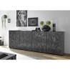 Buffet contemporain 241cm 4 portes gris brillant Prisma Rt XL Catalogue