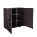 Moderne hoge dressoir met 2 deuren in glanzend grijs Prisma Tet Rt Catalogus