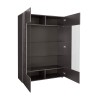 Vitrine de salon 2 portes gris brillant design moderne 121x166 cm Ego Rt Réductions