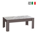 Table basse de salon 65x122 cm gris brillant moderne Lanz Prisma Vente
