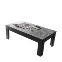 Table basse de salon 65x122 cm gris brillant moderne Lanz Prisma Remises