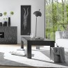 Lage woonkamer bijzettafel 65x122cm glanzend grijs modern Lanz Prisma Kortingen