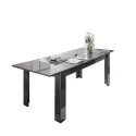 Uitbreidbare eettafel 90x137-185cm in glanzend grijs Plus Prisma Aanbod