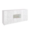 Dressoir 2 deuren 2 laden 181cm modern hoogglans wit Prisma Wh M Aanbod